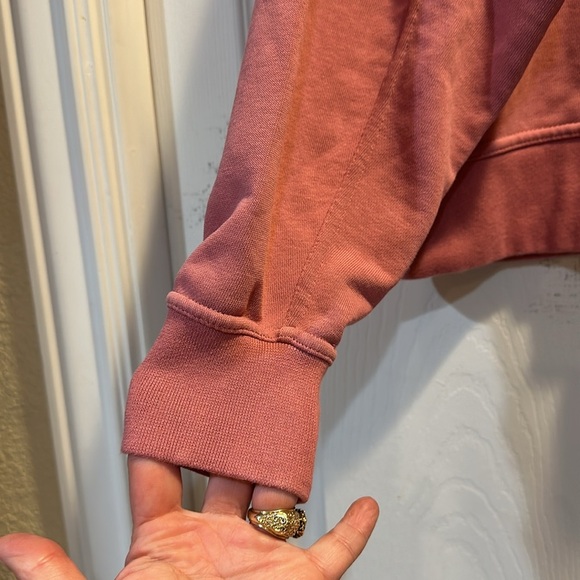 Nike Rose Pink Chenille Swoosh Oversized Crop Sweatshirt S - Picture 4 of 6